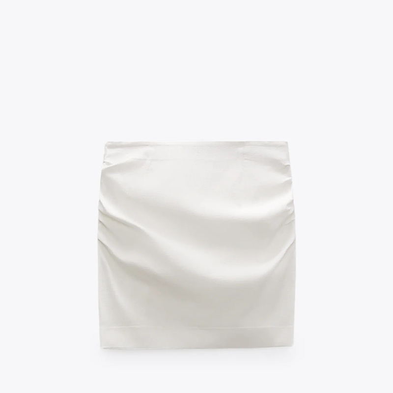 Ruched mini skirt