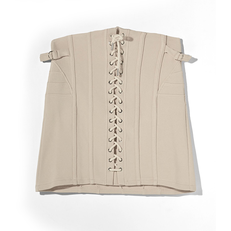Lace-up skirt