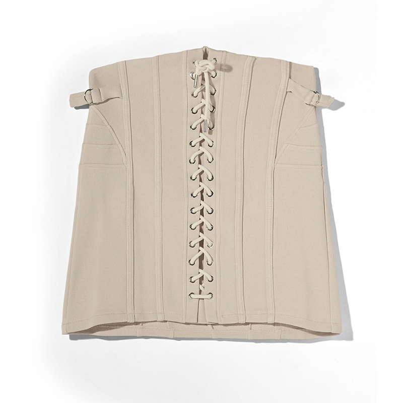 Lace-up skirt