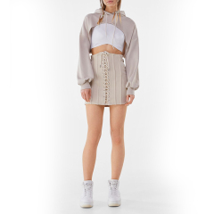 Lace-up skirt