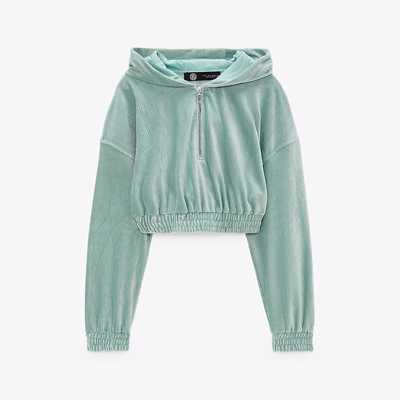 Cropped velvet hoodie & Pants