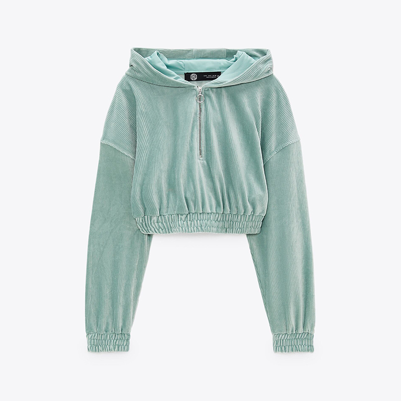 Cropped velvet hoodie & Pants