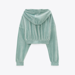 Cropped velvet hoodie & Pants