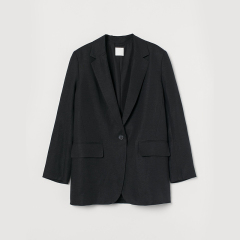 Oversized linen blend blazer