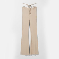 Metal ring flared pants