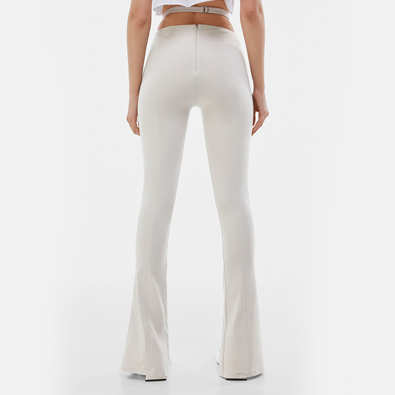 Cut-out slim trousers