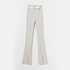 Cut-out slim trousers