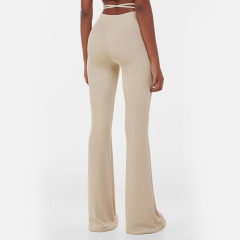 Metal ring flared pants