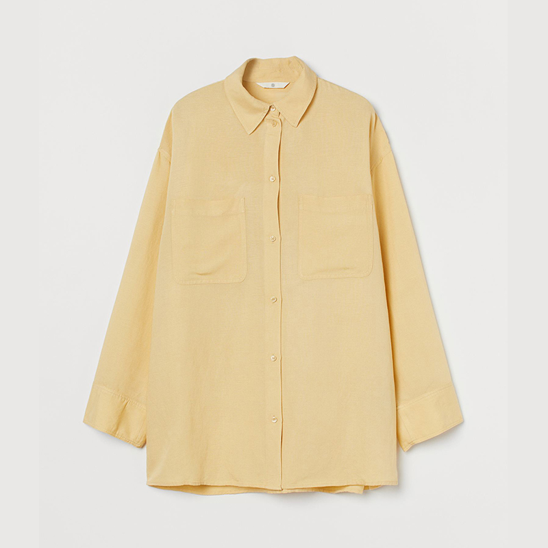 Linen-blend shirt