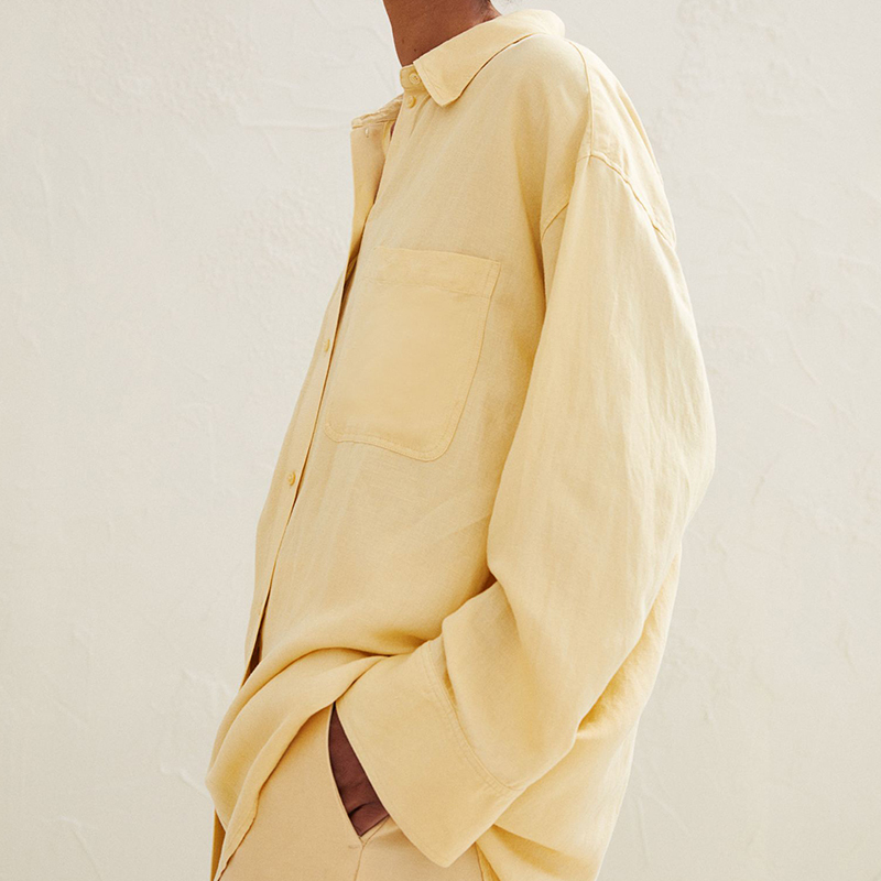 Linen-blend shirt