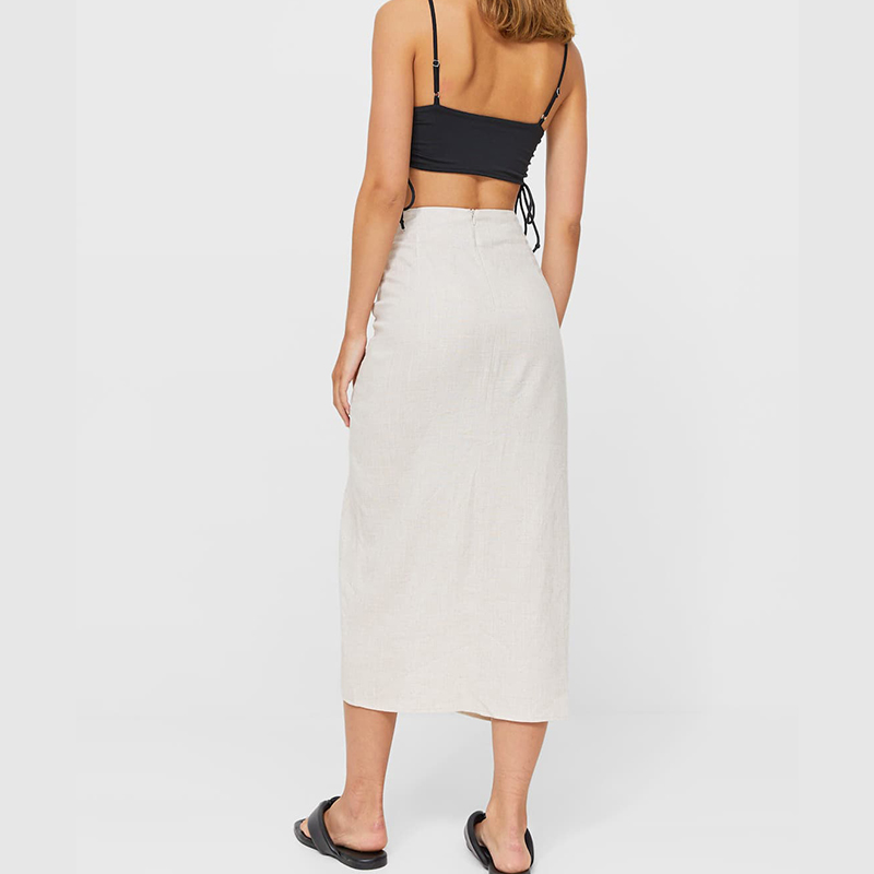 Pleated Midi skirt