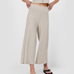 Basic knitted wide-leg pants