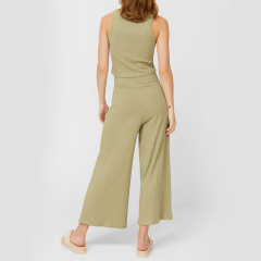 Basic knitted wide-leg pants