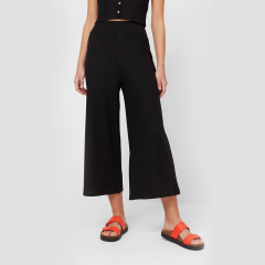 Basic knitted wide-leg pants