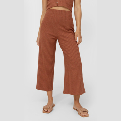 Basic knitted wide-leg pants