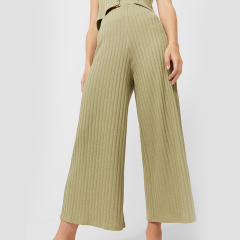 Basic knitted wide-leg pants