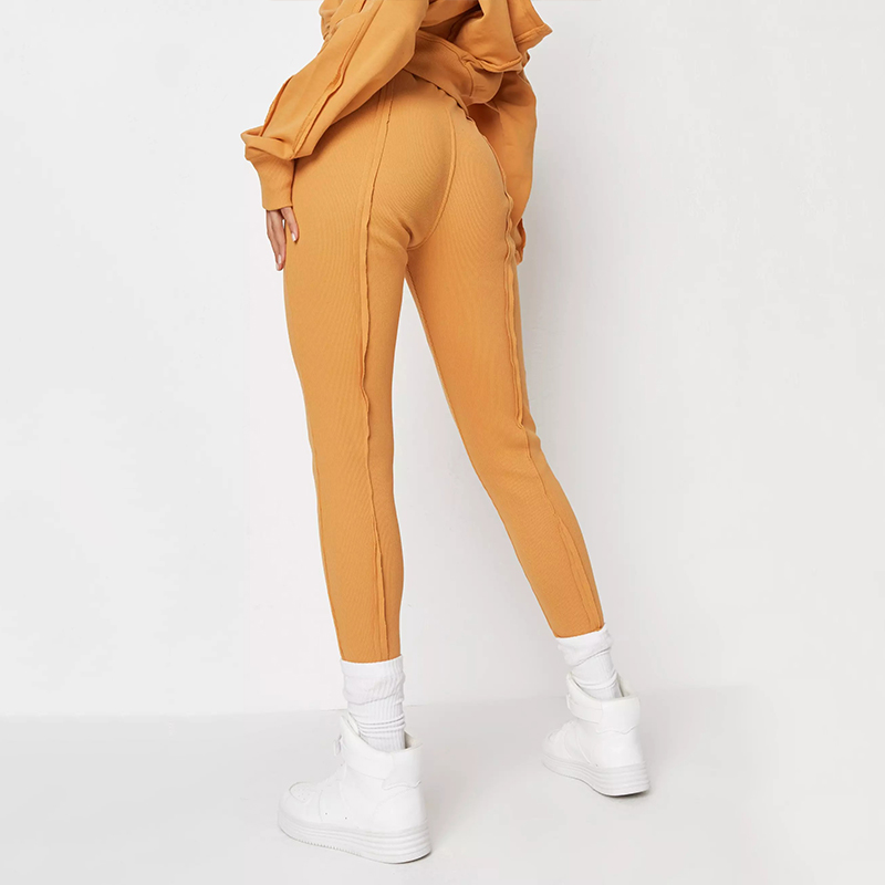 orange high waist pants