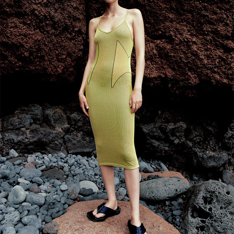 Jacquard knit dress