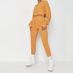 orange cropped hoodie