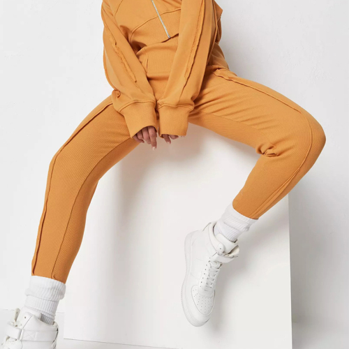 orange high waist pants