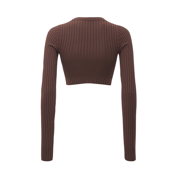 Ribbed knit cutout top