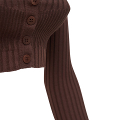 Ribbed knit cutout top