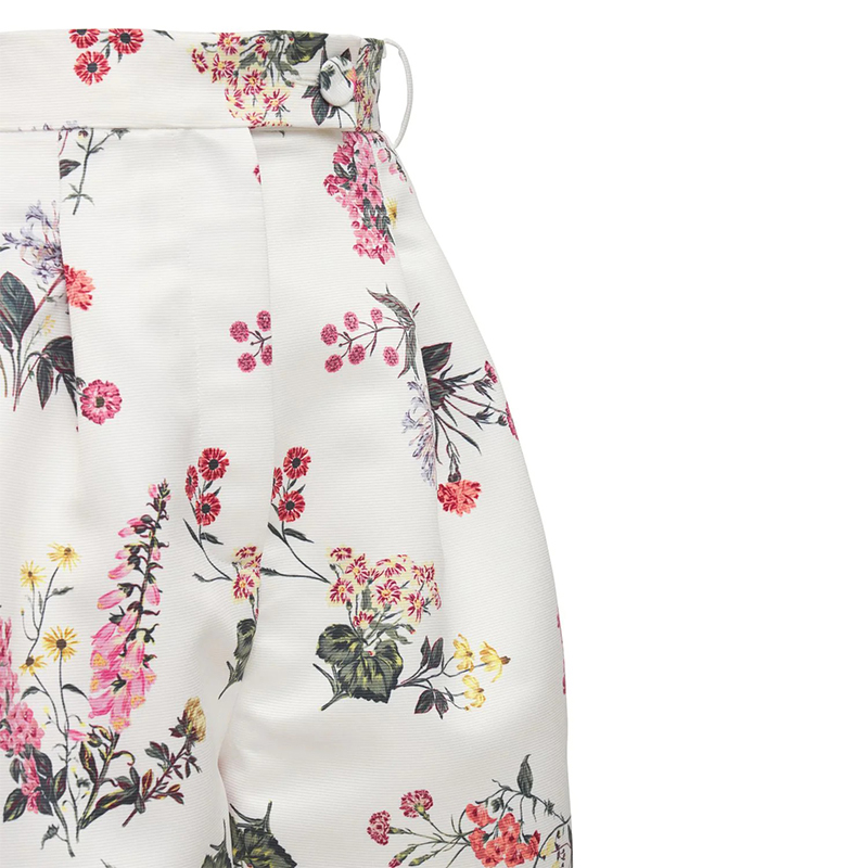 Printed high waist mini shorts