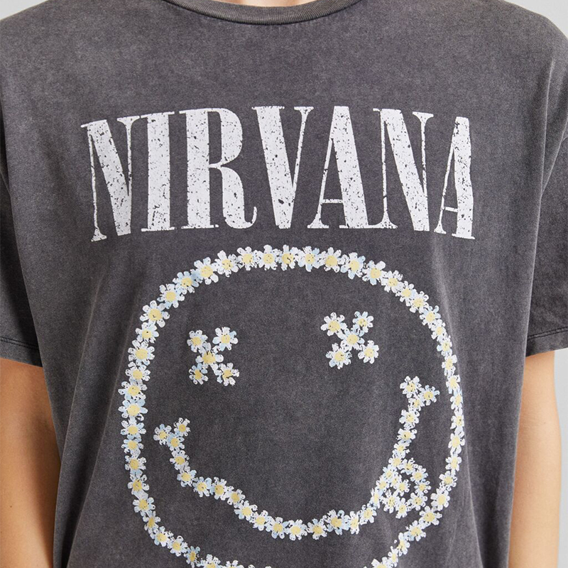 Nirvana series floral short-sleeved T-shirt