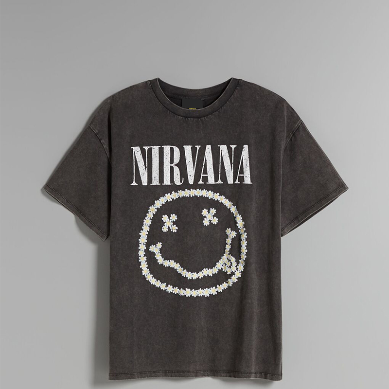 Nirvana series floral short-sleeved T-shirt