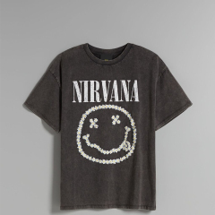 Nirvana series floral short-sleeved T-shirt