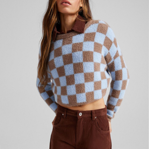 Check sweater