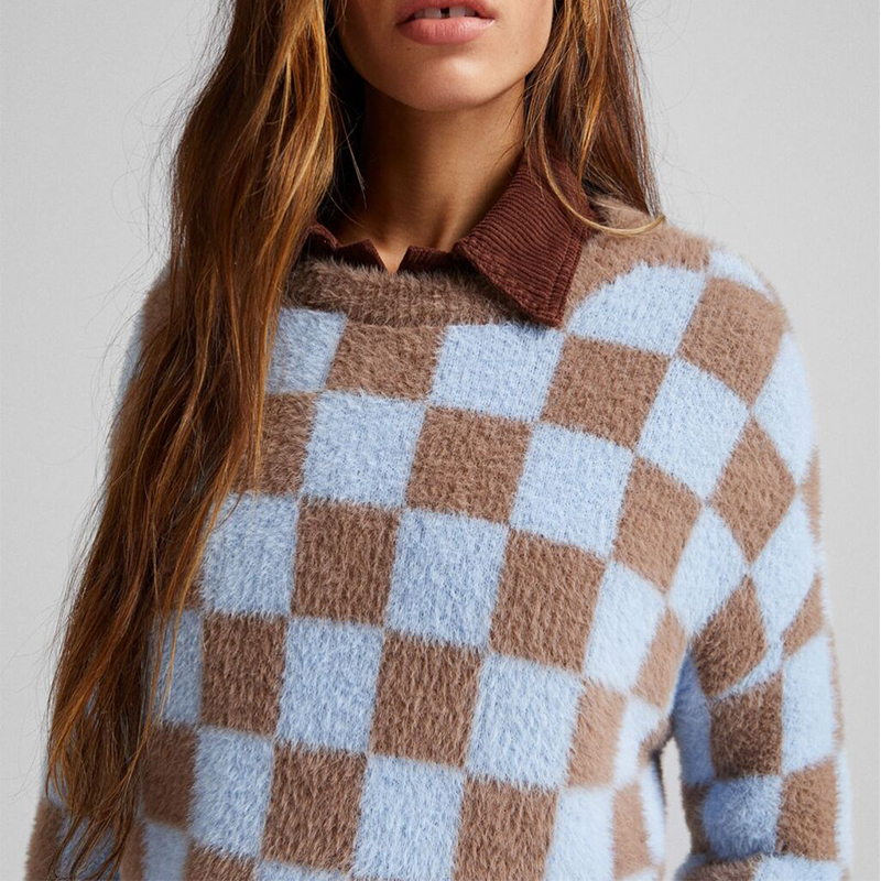 Check sweater