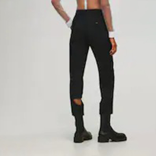 Cutout wool pants