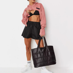 Rose missguided extreme crop tie sleeve hoodie