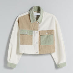 Multicolor corduroy shirt jacket