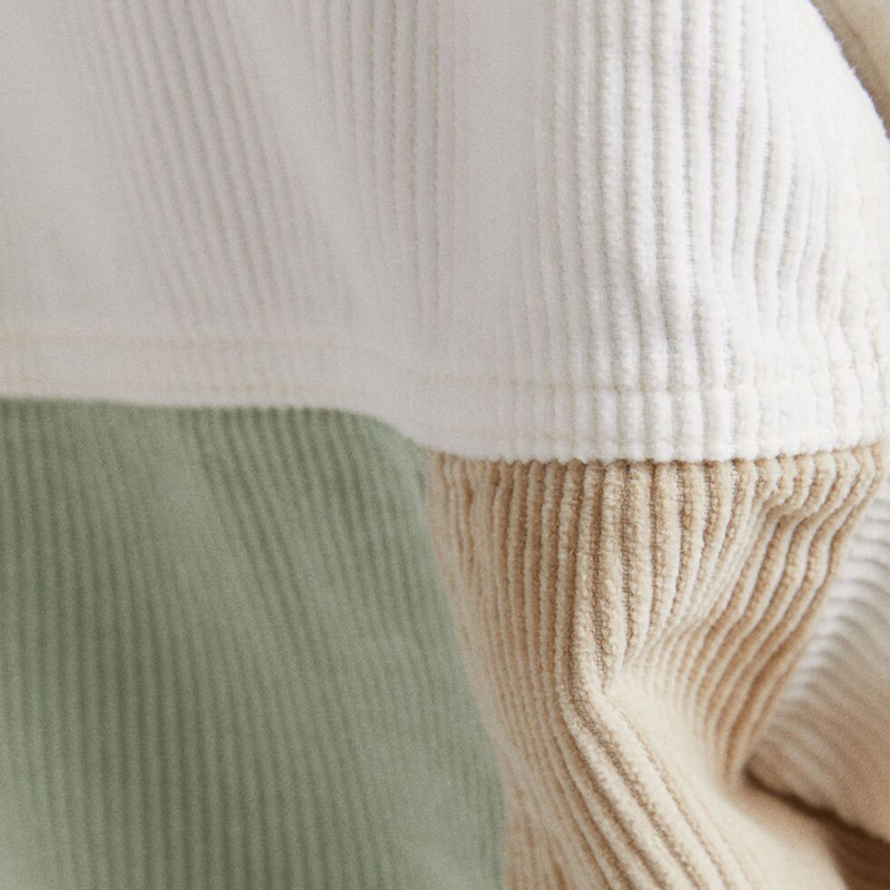 Multicolor corduroy shirt jacket