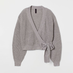 Knitted wrapover cardigan