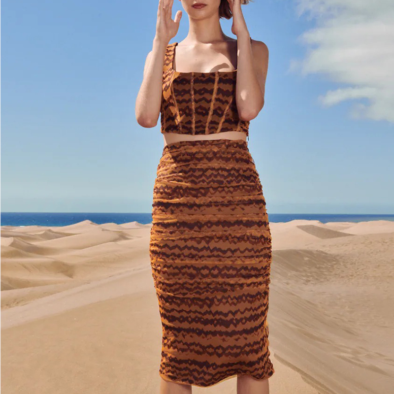 Tulle midi skirt