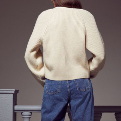 Rib-knit cardigan