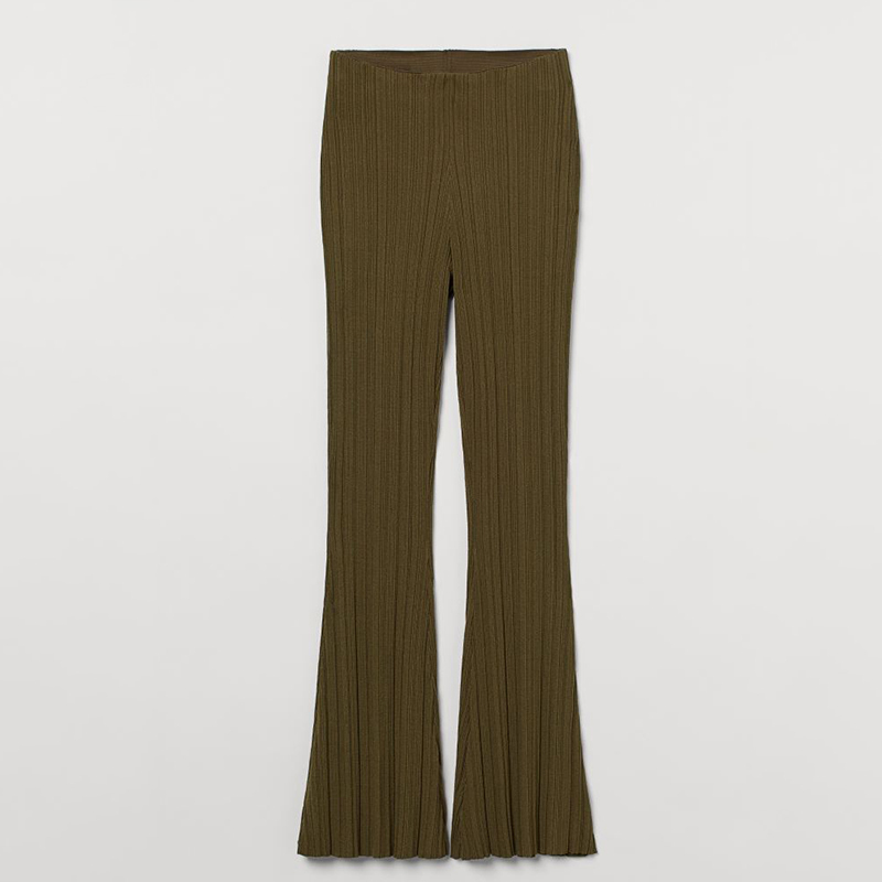 Ribbed crop top trousers