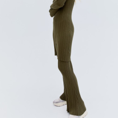 Ribbed crop top trousers