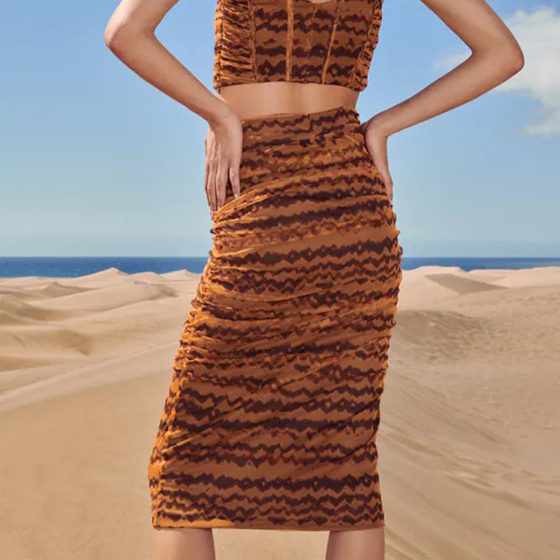 Tulle midi skirt