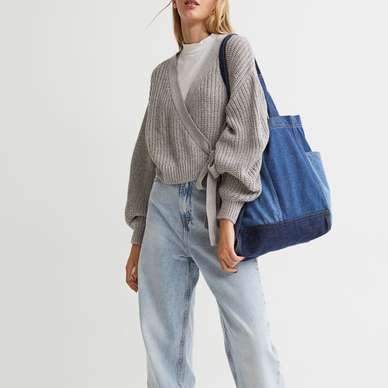 Knitted wrapover cardigan