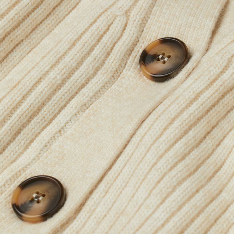 Rib-knit cardigan