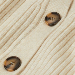 Rib-knit cardigan