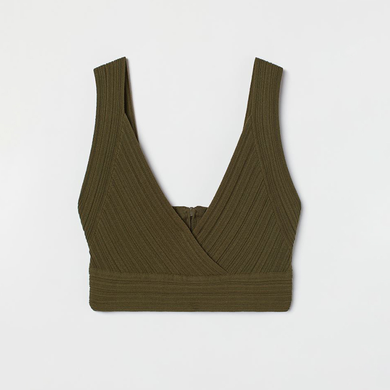 Ribbed crop top trousers