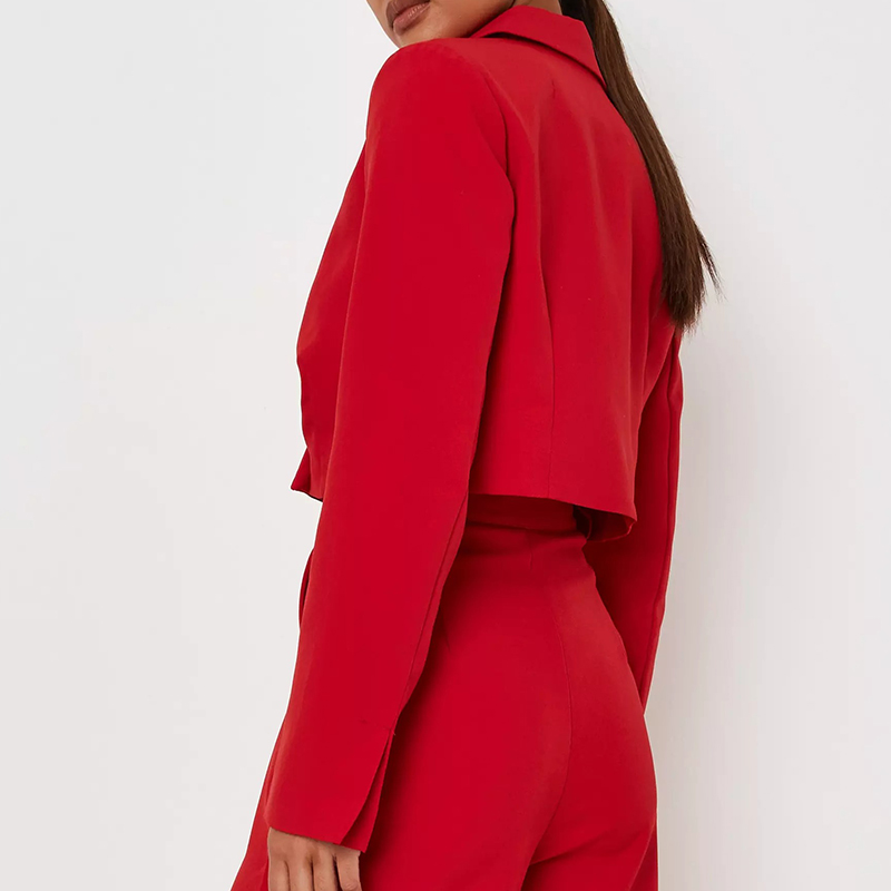 Tall Red Tailored Cropped Blazer