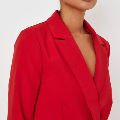 Tall Red Tailored Cropped Blazer