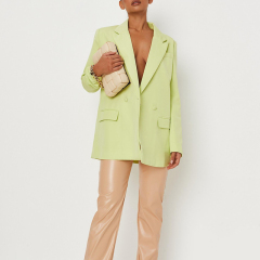 Tall Lime Tailored Double Breasted Blazer