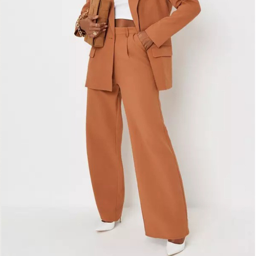 Tall Camel Tailored Wide Leg Trousers